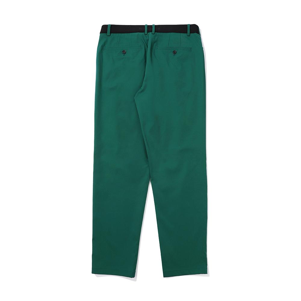 MALBON GOLF Basic Straight Fit One-Pleat Pants Green (Man)