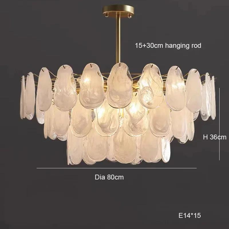 French style luxury living room pendant light LED light postmodern glass pendant light home decoration restaurant hotel lighting