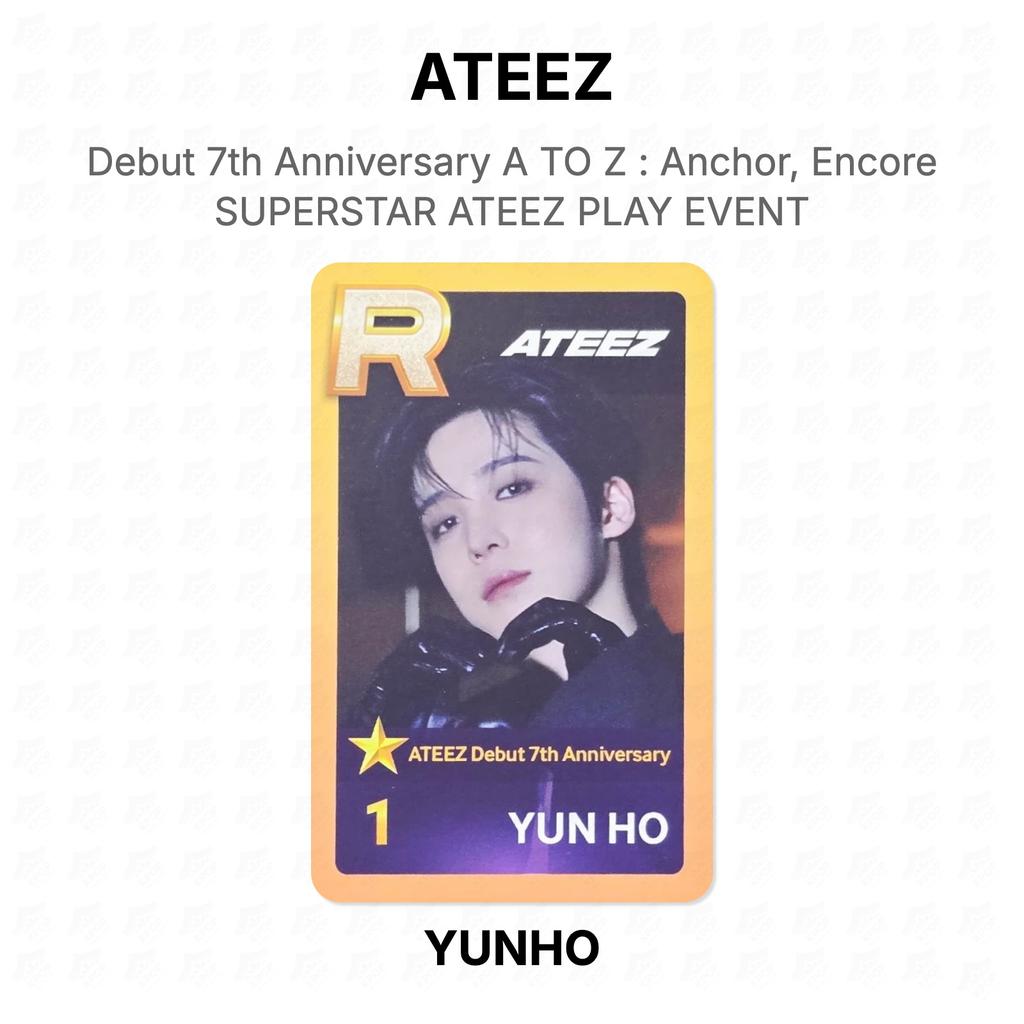 ATEEZ 7e Jubileum Debuut A tot Z : Anker, Encore SUPERSTER ATEEZ PLAY EVENEMENT Officiële Fotokaart