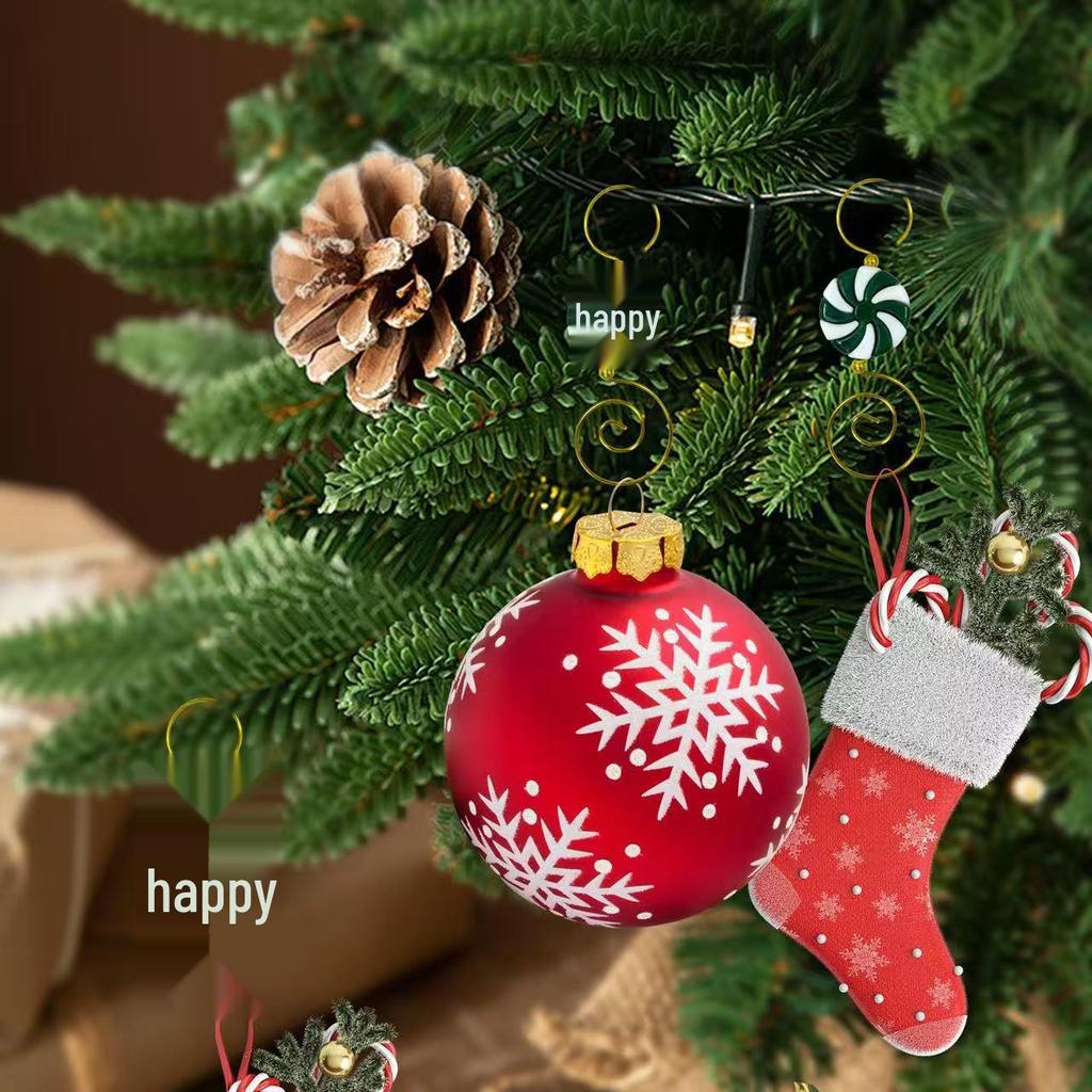 Festive Candy-Shaped Striped Christmas Tree Hook