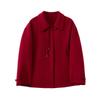 Hengyuanxiang Women's New Chinese Style 100% Wool Double-Faced Short Coat