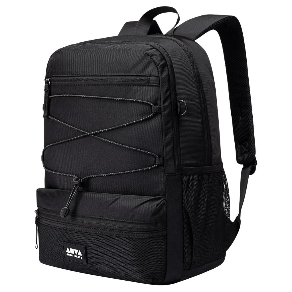Anta Skateboard Series Casual Commuting Everyday Versatile Simple Fabric Backpack Unisex backpack Black 192548156-1