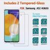 Coque pour Samsung Galaxy A52 4G&amp;5G + 2 Pièces Verre Trempé Protection écran [Housse Transparent Silicone] [10X Anti-Jaunissement] [