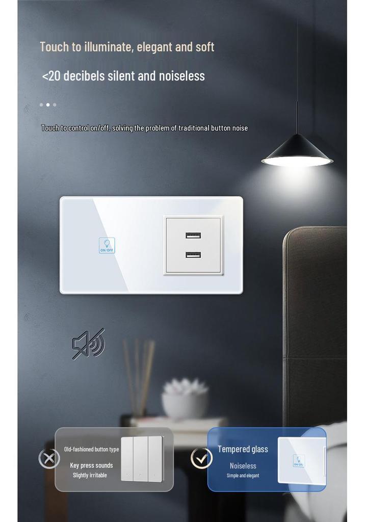 Zhengshang C8 Graffiti EU Smart WiFi Touch Switch with Voice Control for Alexa & Google.