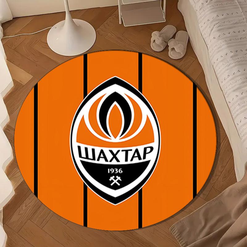 Shakhtar Donetsk Crest Design Round mat Home Decor, Chair rug For livingroom,Bedroom, doormat home decor Birthday Gift Christmas Gifts