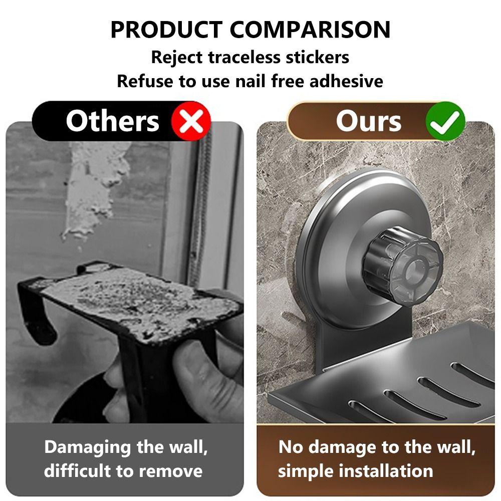 Wall Mounted Soap Dish Metal Soap Container Tray Storage Rack  Bathroom Kitchen Sink Organizer