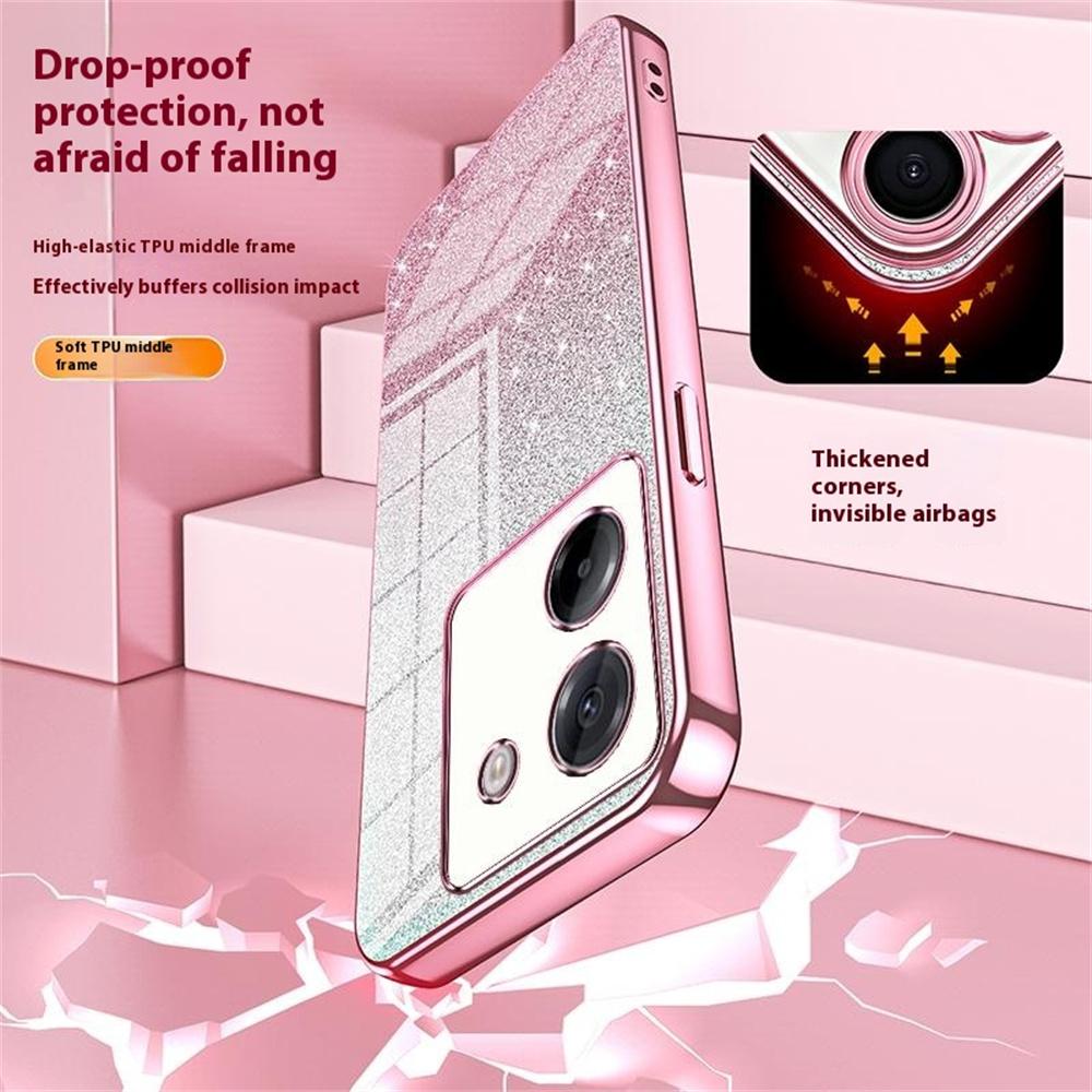 For Xiaomi Poco M7 Pro 5G Case Electroplating Gradient Glitter TPU Phone Cover