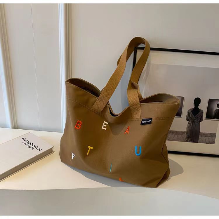 

Холщовая сумка Женская ветровка, студенческая сумка-тоут большой вместимости, на плечо, сумочка, для мамы