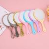 European-Style Irregular Shape Retro Handheld Makeup Mirror with Portable Handle