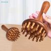Natural Wooden Body Massage Brush - Multi-Node Handheld Massager for Scalp Care & Body Lymphatic Drainage