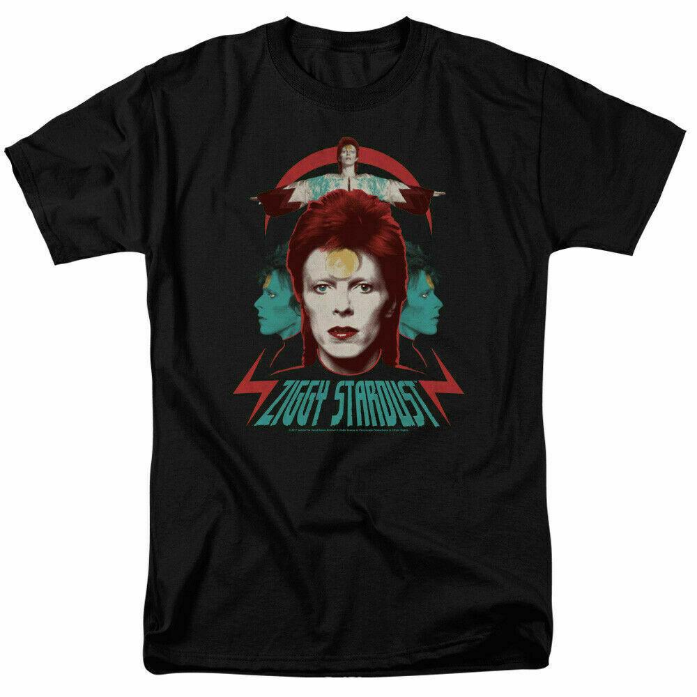 26 David Bowie Ziggy Heads T Shirt Licensed Rock Band Merchandise Black Unisex T-Shirt M