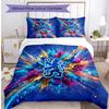 Set Lenzuola 3 Pezzi Stampato Chelsea FC Morbido Delicato sulla Pelle Lavabile Copripiumino e Federe Set Tutte le Stagioni Camera da Letto