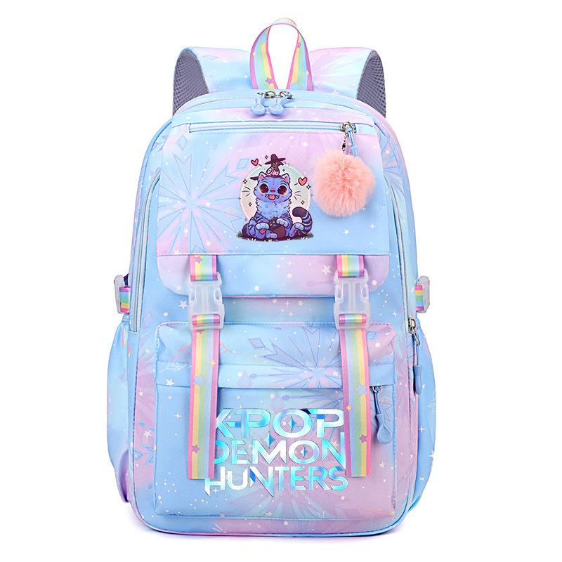 Printed student schoolbag cross-border college wind sweet small fresh rainbow backpack