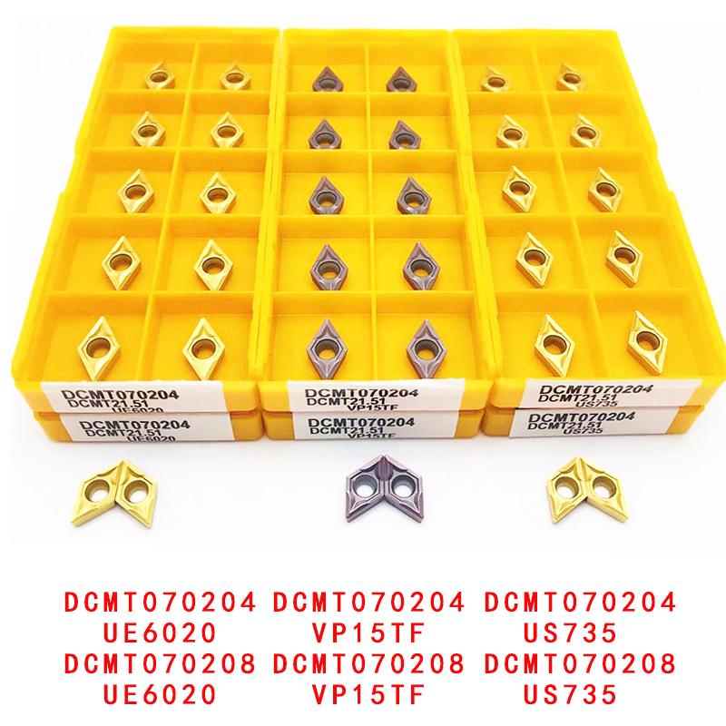 DCMT070204 DCMT11T304 VP15TF UE6020 Carbide Insert Internal Turning Tool High Quality CNC Turning Insert Cutting Lathe Tools