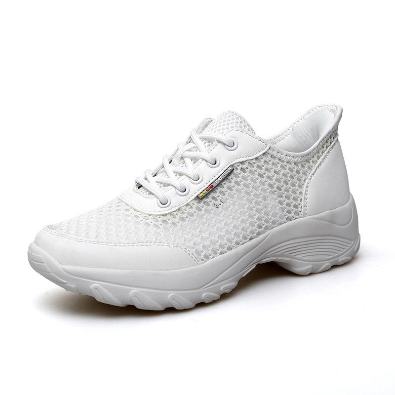 Women's Shoes, Sports Shoes 2025 Summer Women's Thin Mesh Breathable Casual Lightweight Soft Sole Thick Sole Shock-absorbing Running Shoes