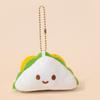 Cute Creative Plush Food Hanging Ornament Pancake Egg Noodles Burger Croissant Keychain Short Plush Toy Cartoon Style
