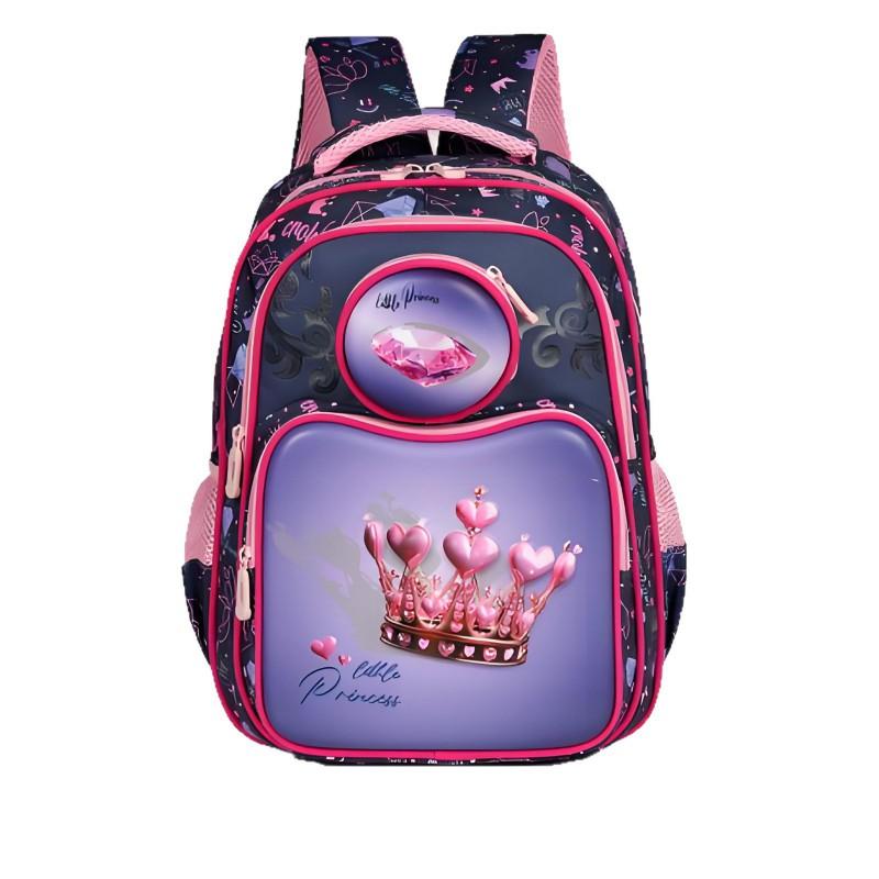 Kids School Backpack Ages 6-12 3D Hard Shell Cartoon Design Lightweight Waterproof Oxford Fabric With Air-Padded Straps