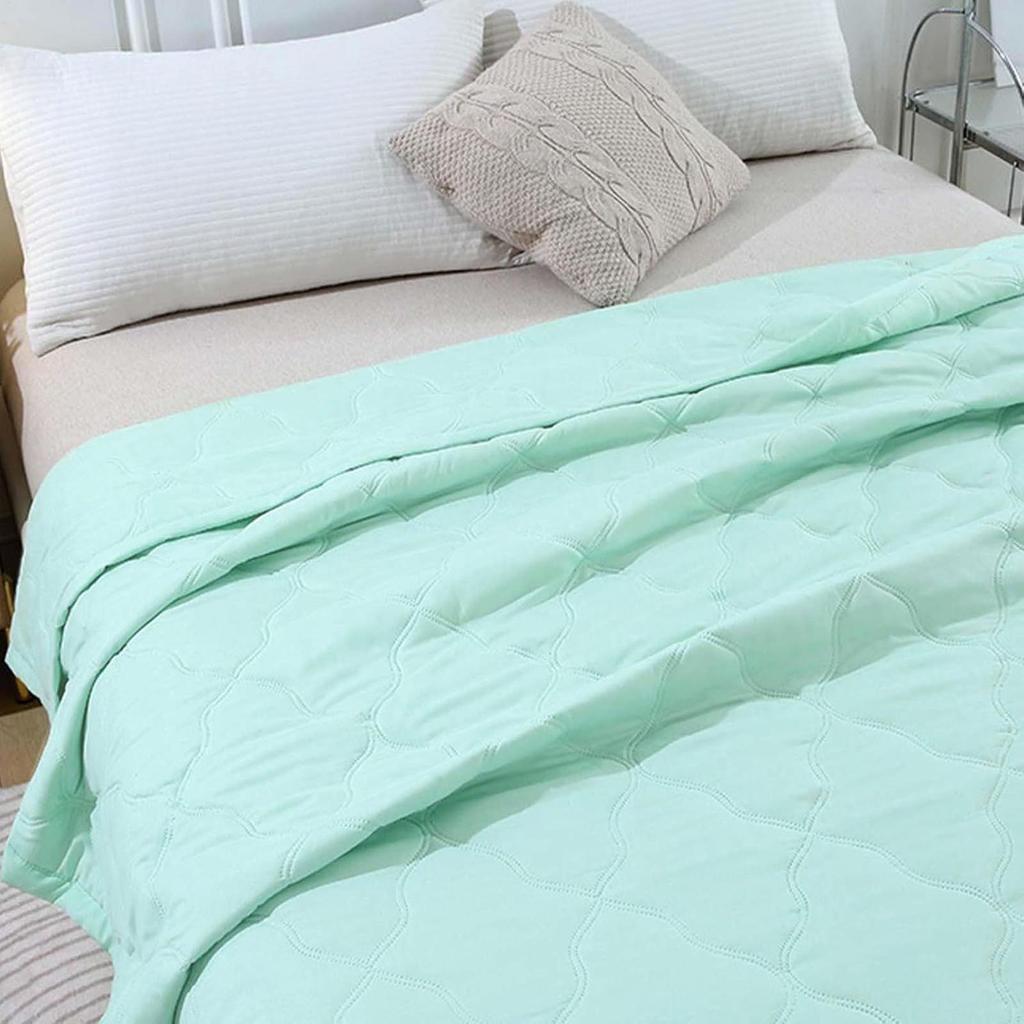 Kühlende Decke fürs Bett, seidige Klimadecke, leichte gekühlte Sommerdecke mit doppelseitigem kaltem und kühlendem Stoff