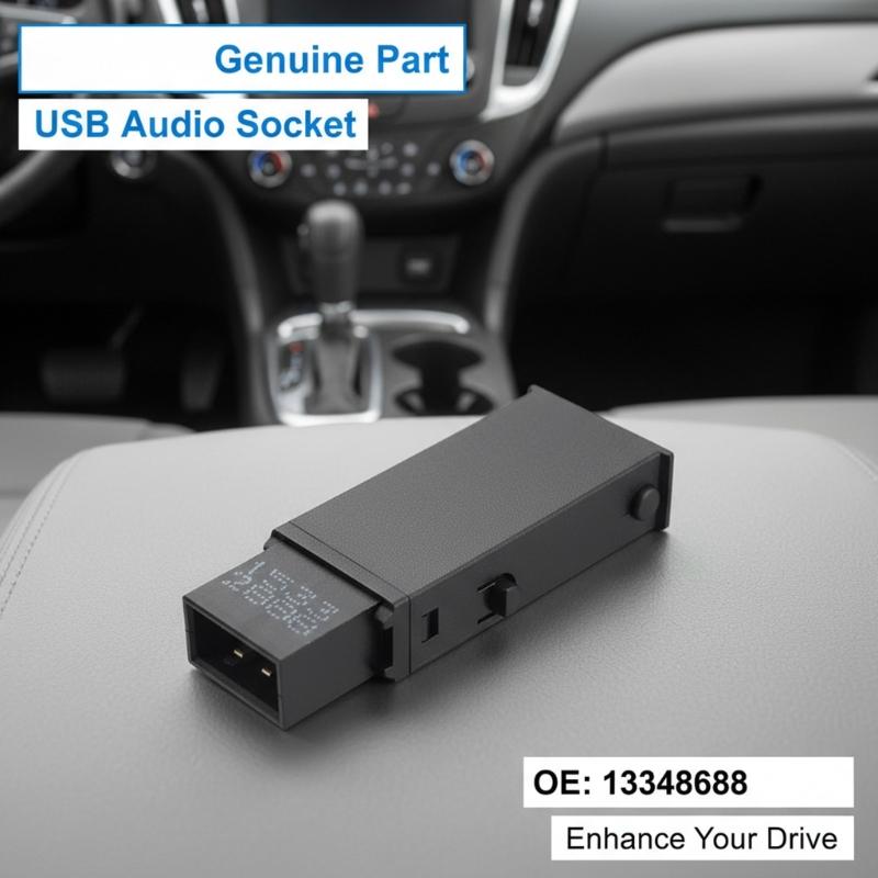 ABS Car USB Chargers Port 13348688 for Select Model Vehicles Easy Installation Center Console USB Socket