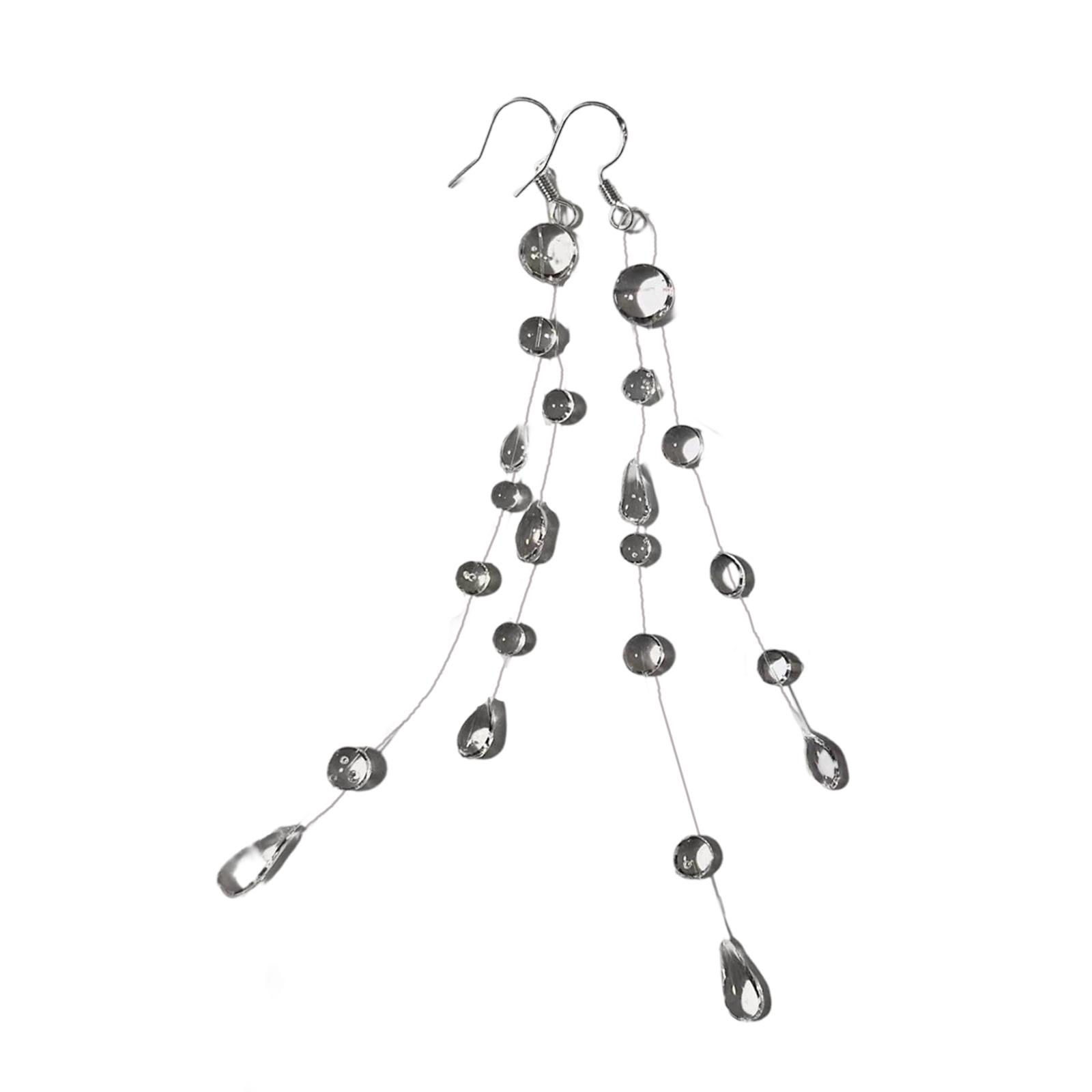 

Teardrop Charm Tassels Earrings for Women Titaniums Steel Waterdrop Earring Stylish Ear Jewelry for Everyday Wear