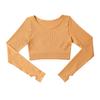 Seamless Ribbed Long Sleeve Women's Yoga Top