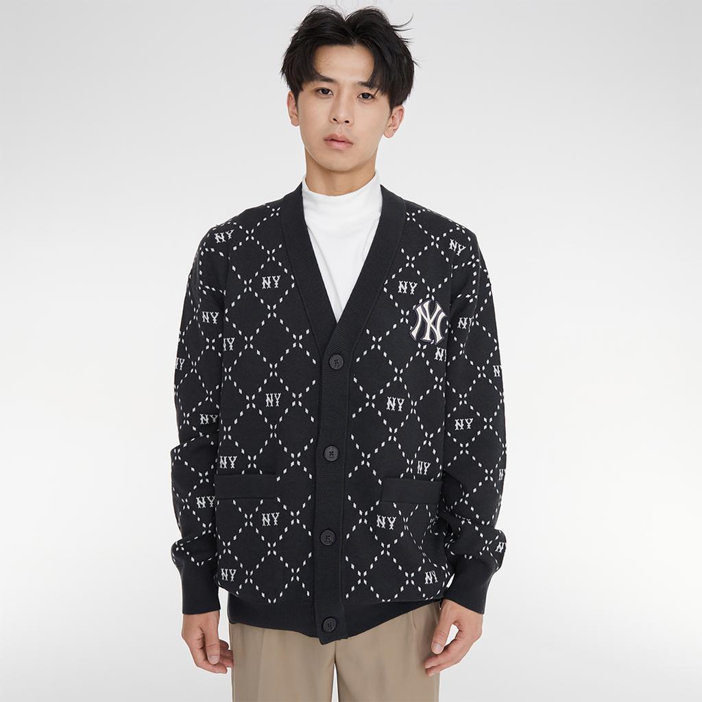 New MLB Knitwear Unisex Charcoal Gray 3AKCM0134-50CGS