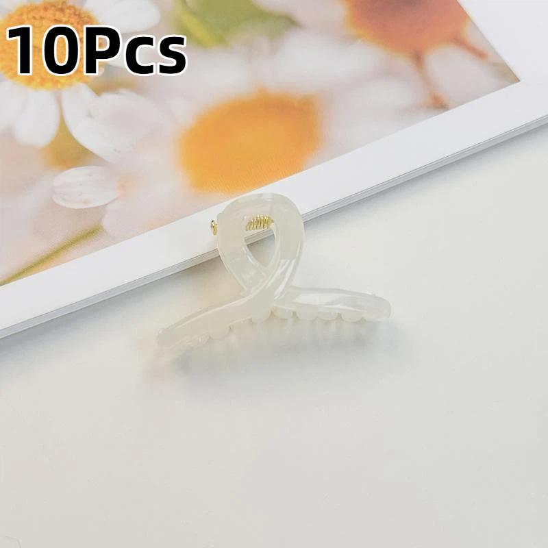 10/50Pcs 4Cm Mini Claw Clips Jelly Color Hair Claws For Girls Children Cute Hairpin Little Ponytail Shark Clip