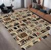 Vintage Art Bookshelf Printed Carpet Bohemian Style Farmhouse Decorative Floor Mat High End Living Room Kitchen Office Rug