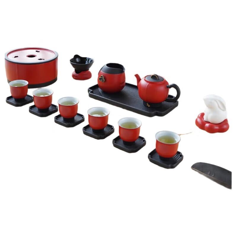 

Lu Bao Premium Red Rabbit Year Kung Fu Tea Set Gift Box