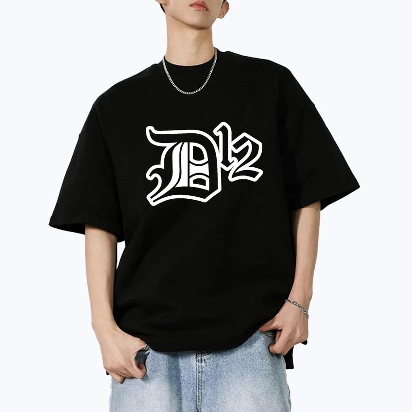 Summer Street Hip Hop D12 Band Oversized T-shirt Men Women 100% Cotton short sleeve t-shirts Crew Neck Unisex vintage clothing