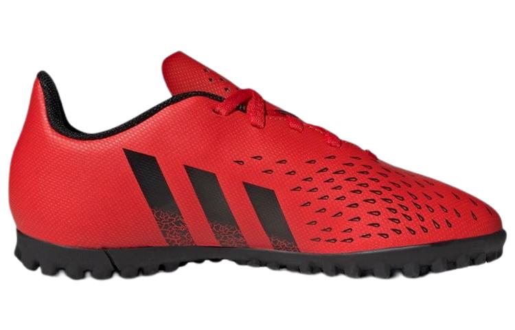 Adidas PREDATOR Freeak.4 Slip Resistant Abrasion Resistant Low top Kids' Soccer Shoes Red Black Kids' FY6342