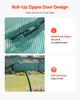 Crop Cage, 2.48 x 1.2 x 1.2 m Plant Protection Tent with Zippered Door, Wind-Resistant Tall Crop Cage, Easy to Install, Outdoor Raised Bed Cover with