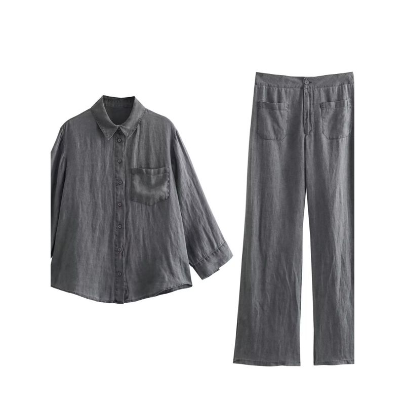 Women's Kaslead Fashion Wind Waist Pants Linen