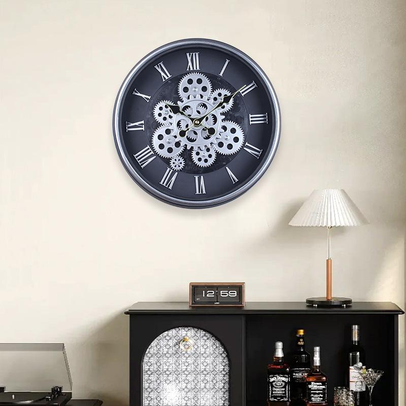 Kreative Dynamische Zahnraduhr Wohnzimmer Industriell Retro Wanduhr Dekoration Modernes Café Uhr