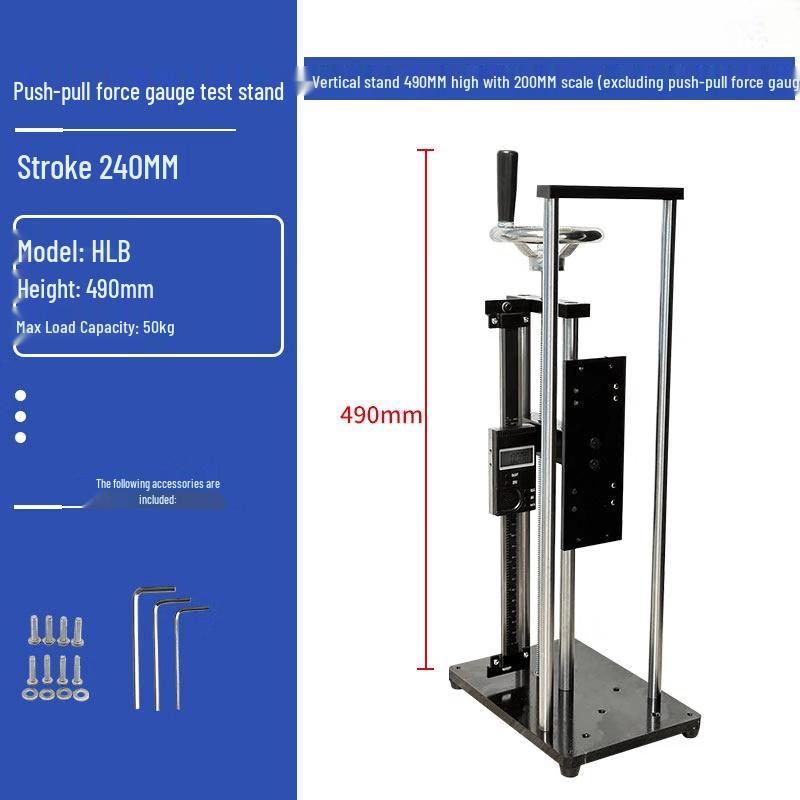 Vertical Hand-Cranked Test Stand for Push-Pull Force Gauges