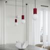 Lampa Wisząca Nowoczesna Burgund Ryflowana Szklana Biała Kula Do Salonu Jadalni Nad Stół 1Xg9 8W Halo Sollux Lighting