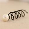 4pcs Women Fashion Hair Pins Spin Hair Accessory Hair Barrette Big Pearl Screw Clip Twist