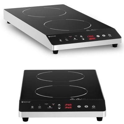 Adjustable Induction Cooker with 2 Cooking Zones, Diameter 26 Cm, LED, 1800 W