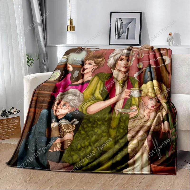 Classic Tv Throw Blanket Golden Girls Friend Ship Flannel Lightweight Plush Fuzzy Cozy Soft Blankets and Throws Custom Blankets