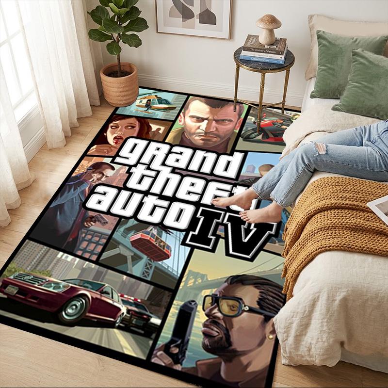 Gta Iv Soggiorno Tappeto Antiscivolo Morbido Tappeto per Camera da Letto Sala Giochi Divano Ufficio Decorazioni per la Casa Zerbino Regalo di Natale C9211714