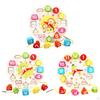 Puzzle Clock Shape Color for