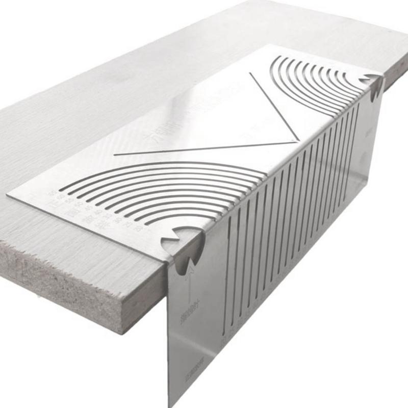 Rounded Corner Drawing Ruler Square Tube Multifunctional Folding Right Angles Drawing Tool Line Drawer Drawing Ruler