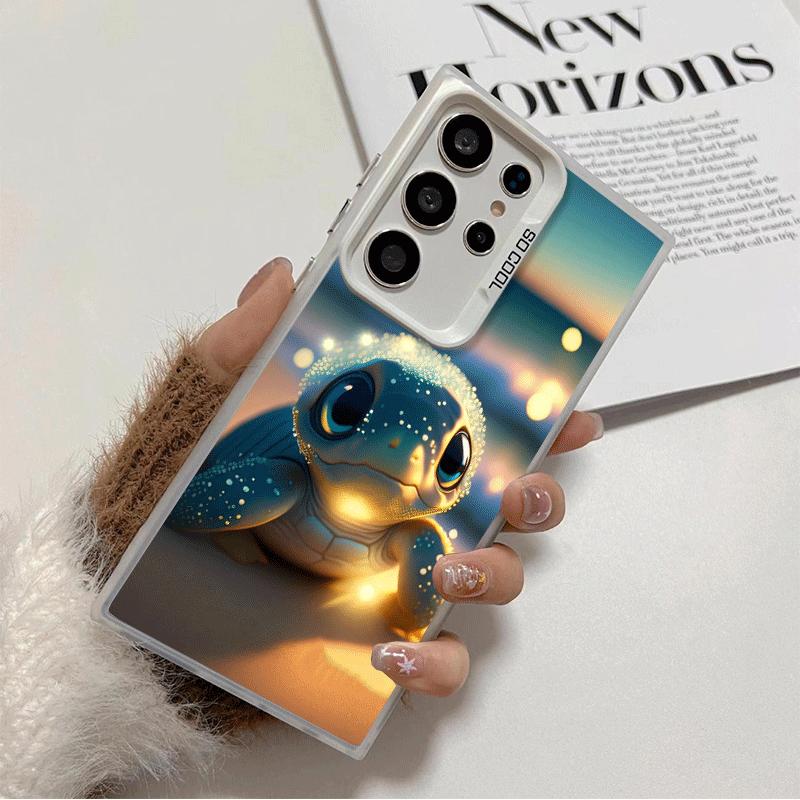 

Cartoon Ocean Sea Turtle Soft Phone Case for Samsung Galaxy S24 S25 FE S26 Edge S23 Ultra S22 Plus S21 + Shockproof Cover Back S Samsung S22 Ultra