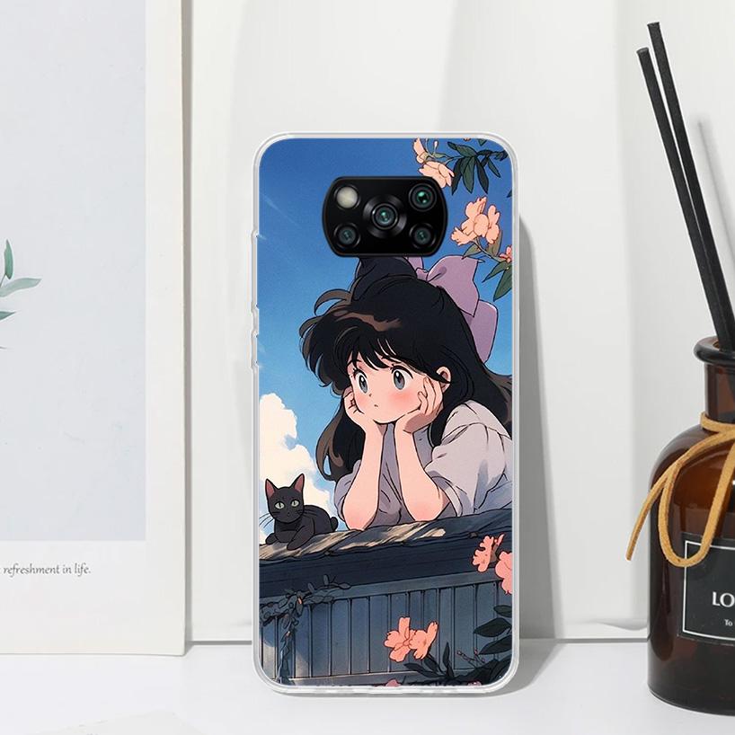 Cute Anime Ins Girls Animal Cat Phone Case For Xiaomi Poco X7 X6 X5 M7 M8 Pro F7 Ultra Redmi 15C 15 13C 13 12C 12 10 10C 10A Art