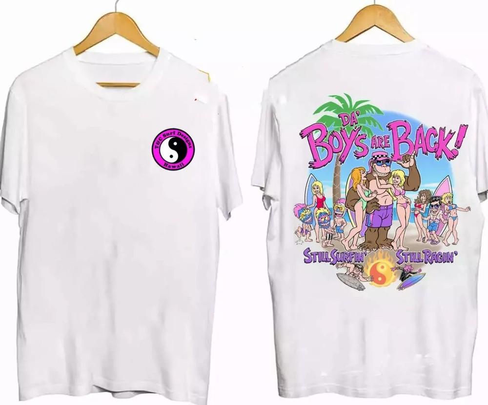 Футболка T C Surf Challenge Ретро 80-е Дизайны Белая 2 стороны Футболка новая Унисекс Футболка L