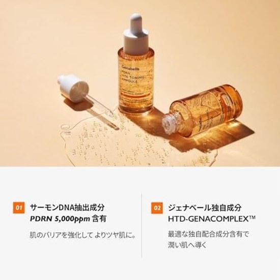 Genabelle PDRN Vita Toning Ampoule 30ml High Concentration Vitamin Capsule Serum Hyaluronic Acid Peptide Low Irritation Moisturizing Hydration Skin
