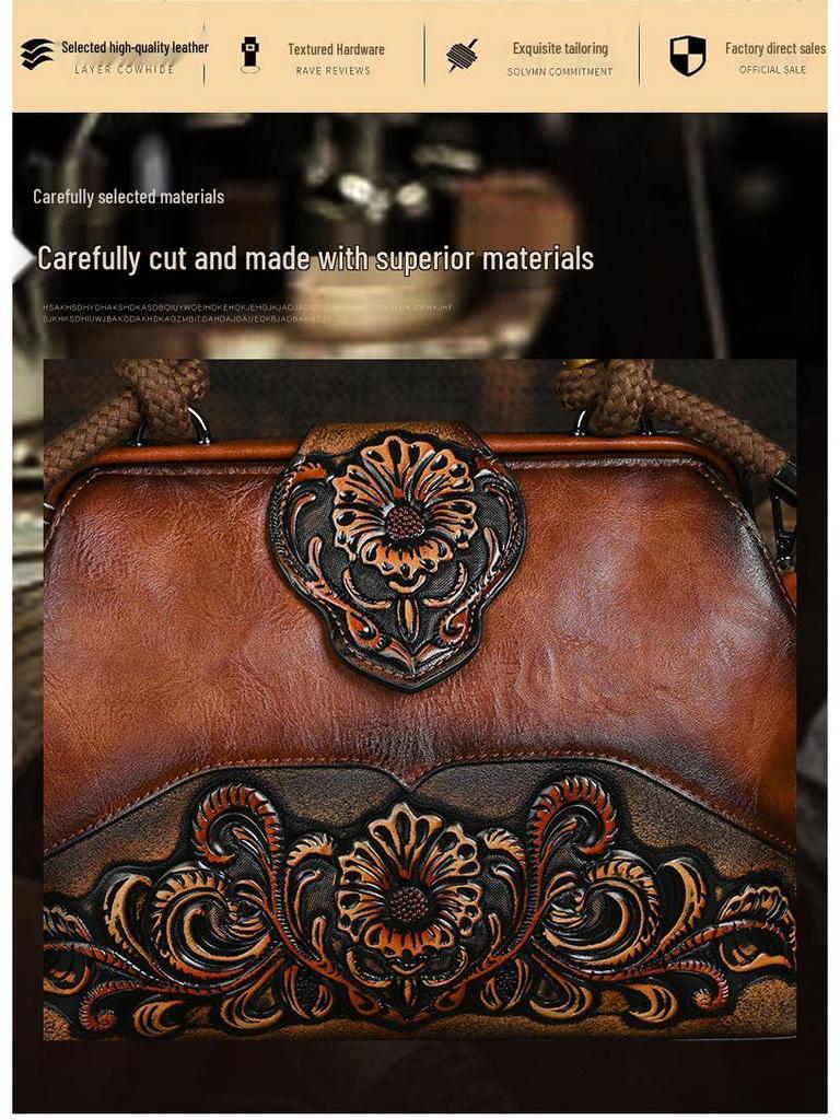 Retro dámská embosovaná crossbody kabelka - Evropský a americký styl, Sestavovaný design, Ručně vyrobená kabelka s barevným stínováním