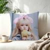 Idol Kpop QWER HHina  Trendystyle decorative throw pillow cover insert not included fauxembroidery design