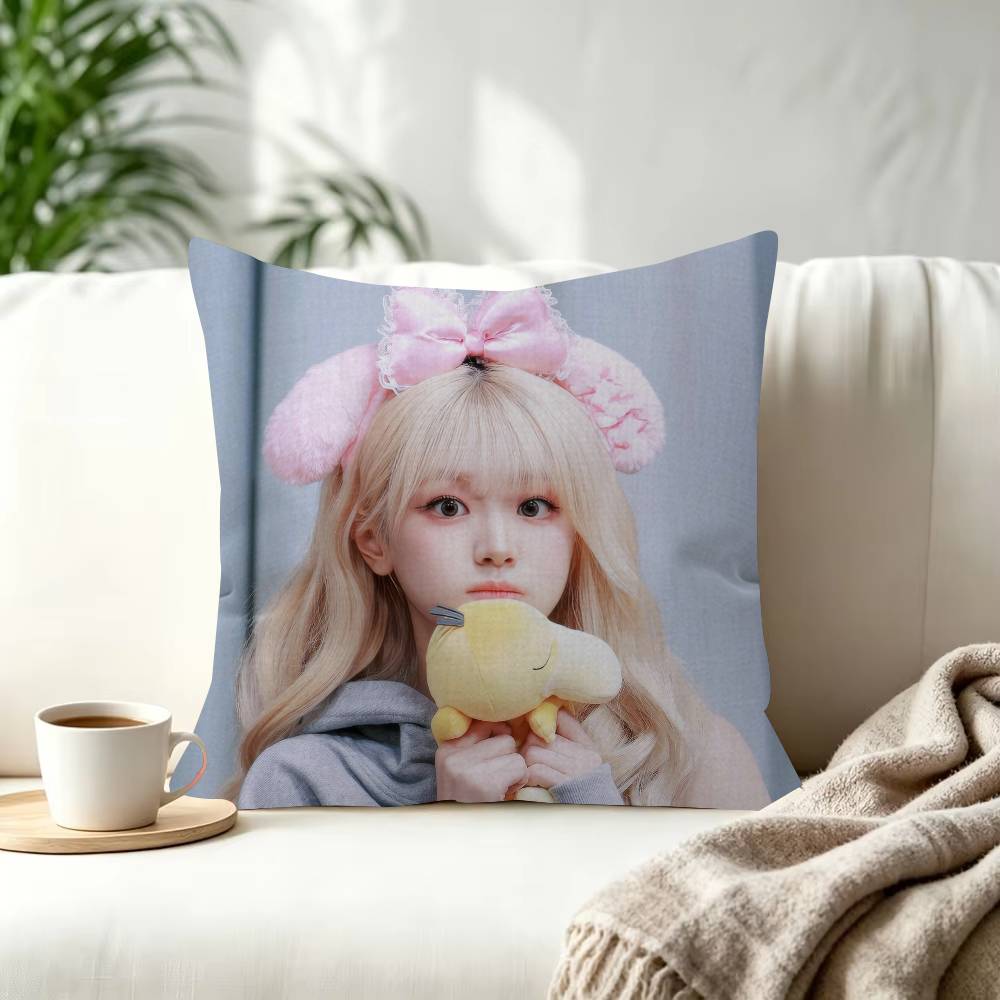 Idol Kpop QWER HHina  Trendystyle decorative throw pillow cover insert not included fauxembroidery design