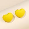 Colorful Heart Stud Earrings - Cute and Fresh Jewelry for Women